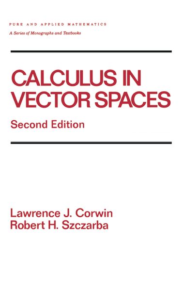 Produktbild: Calculus in Vector Spaces, Revised Expanded