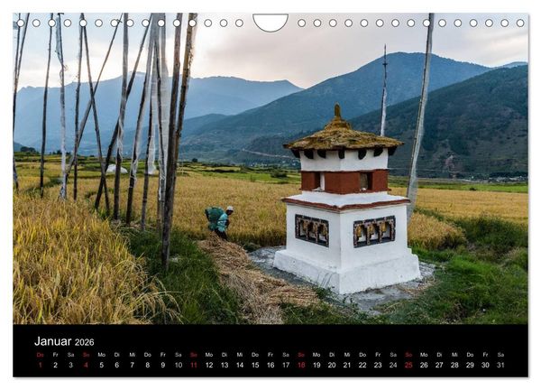 Produktbild: Bhutan - Reise durch das Land des Donnerdrachens (Wandkalender 2026 DIN A4 quer), CALVENDO Monatskalender