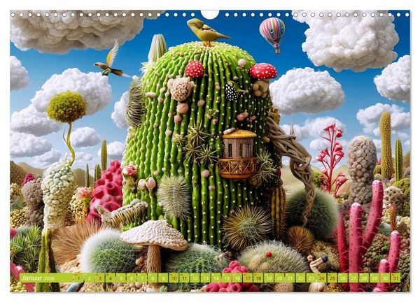 Produktbild: Kaktuswelten. Fantasie in Gr&uuml;n und Dorn (Wandkalender 2026 DIN A3 quer), CALVENDO Monatskalender