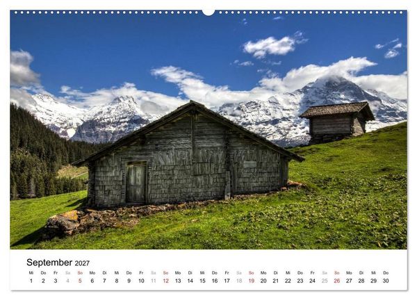 Produktbild: Berner Oberland (Wandkalender 2027 DIN A2 quer), CALVENDO Monatskalender