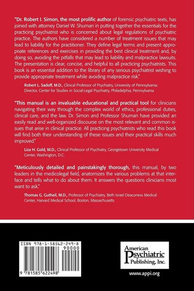 Produktbild: Clinical Manual of Psychiatry and Law