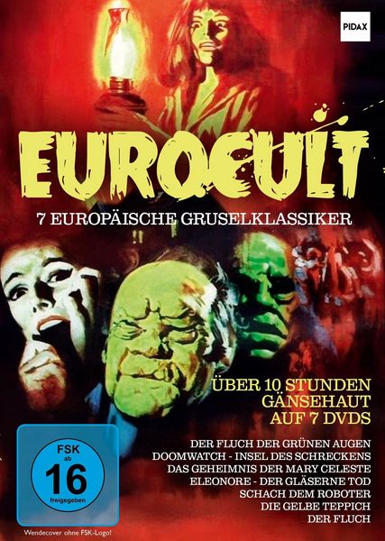 Produktbild: Eurocult - 7 europ&auml;ische Gruselklassiker / &Uuml;ber 10 Stunden G&auml;nsehaut auf 7 DVDs [7 DVDs]