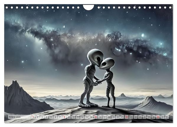 Produktbild: Aliens auf Tour (Wandkalender 2026 DIN A4 quer), CALVENDO Monatskalender