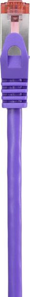 Produktbild: Renkforce RF-4724922 RJ45 Patchkabel CAT 6 S/FTP 3.00 m Violett mit Rastnasenschutz, vergoldete Steckkontakte, Flammwidrig 1 St.