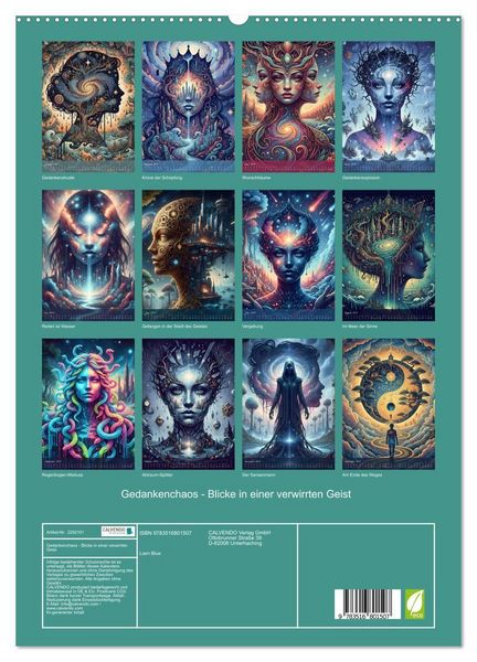 Produktbild: Gedankenchaos - Blicke in einer verwirrten Geist (hochwertiger Premium Wandkalender 2027 DIN A2 hoch), Kunstdruck in Hochglanz