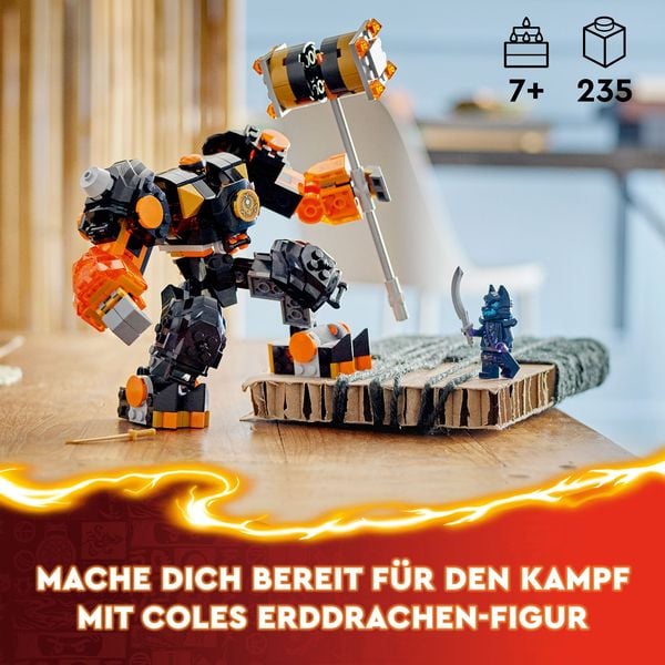LEGO NINJAGO 71806 Coles Erdmech, Action-Spielzeug mit Mech-Actionfigur