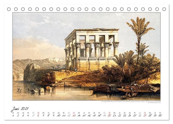 Produktbild: &Auml;gypten um 1840. David Roberts - Louis Haghe. Kunstkalender (Tischkalender 2027 DIN A5 quer), CALVENDO Monatskalender