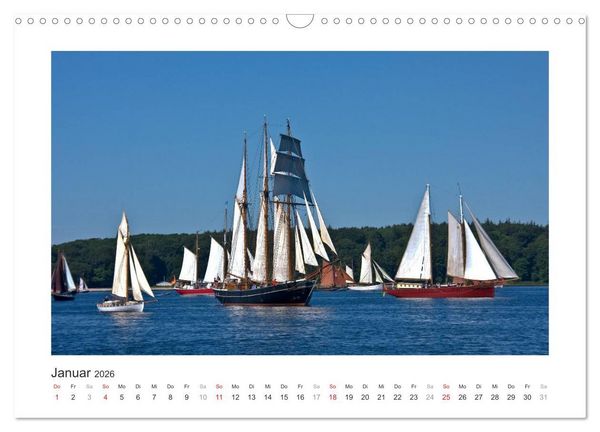 Produktbild: Historische Segelschiffe auf der Ostsee (Wandkalender 2026 DIN A3 quer), CALVENDO Monatskalender