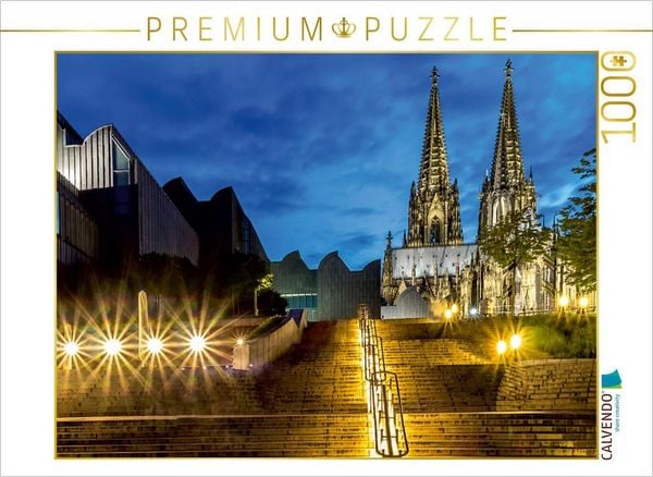 CALVENDO Puzzle Kölner Dom-Treppen. | 1000 Teile Lege-Größe 64 × 48 cm Foto-Puzzle für glückliche Stunden