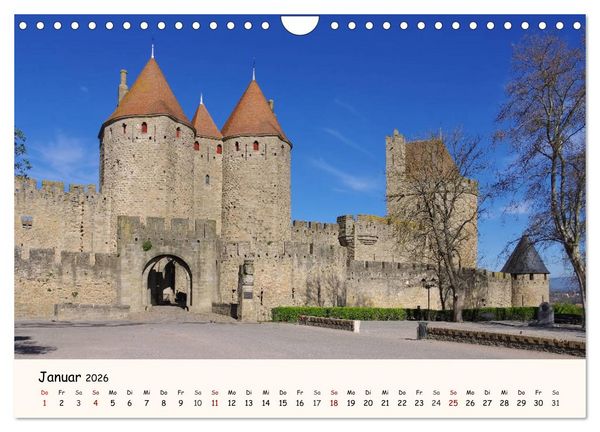Produktbild: Cite von Carcassonne - Zeitreise ins Mittelalter (Wandkalender 2026 DIN A4 quer), CALVENDO Monatskalender