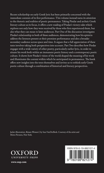 Produktbild: PINDAR & POETICS OF PERMANENCE OCM C