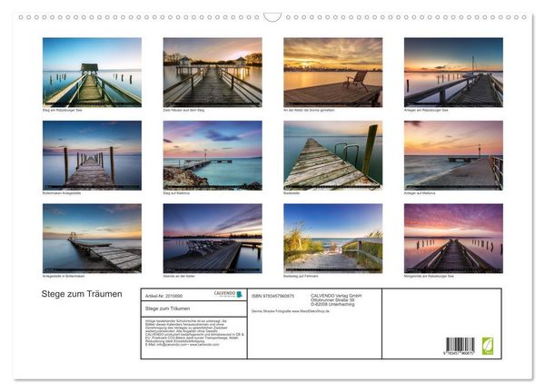 Produktbild: Stege zum Tr&auml;umen (Wandkalender 2026 DIN A2 quer), CALVENDO Monatskalender
