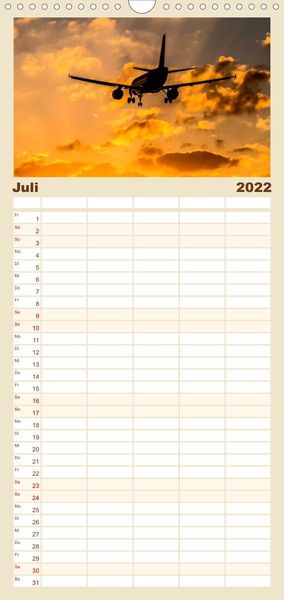 Produktbild: Familienplaner Sch&ouml;nheit der Flugzeuge (Wandkalender 2022 , 21 cm x 45 cm, hoch)