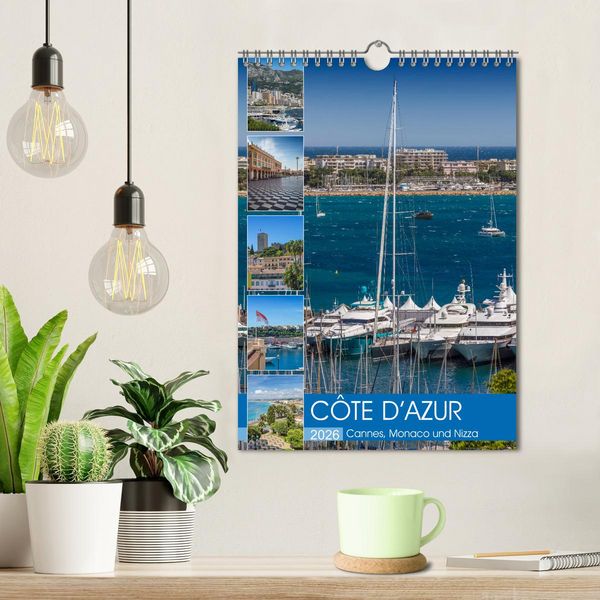 Produktbild: C&Ocirc;TE D&rsquo;AZUR Cannes, Monaco und Nizza (Wandkalender 2026 DIN A4 hoch), CALVENDO Monatskalender