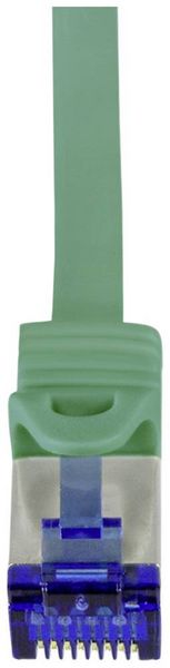 Produktbild: LogiLink C6A085S RJ45 CAT 6a S/FTP 7.50m Gr&uuml;n 1St.