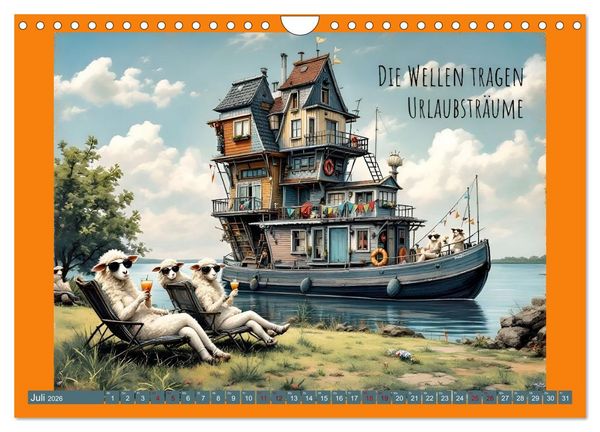 Produktbild: Meergeflunkert (Wandkalender 2026 DIN A4 quer), CALVENDO Monatskalender