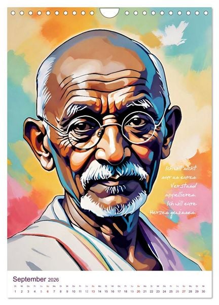 Produktbild: Mahatma Gandhi (Wandkalender 2026 DIN A4 hoch), CALVENDO Monatskalender
