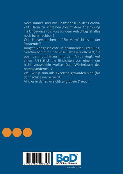 Produktbild: Ein Verm&auml;chtnis in der Pandemie