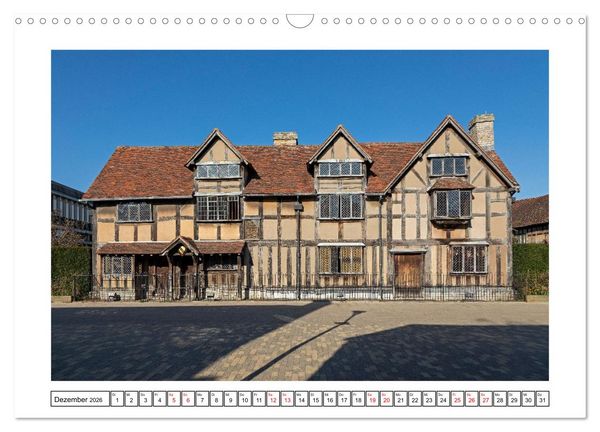 Produktbild: Stratford upon Avon - Shakespeare-Stadt (Wandkalender 2026 DIN A3 quer), CALVENDO Monatskalender