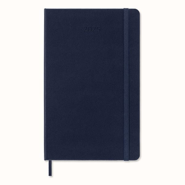 Moleskine 12 Monate Wochen Notizkalender 2025, Large/A5, Fester Einband, Saphir