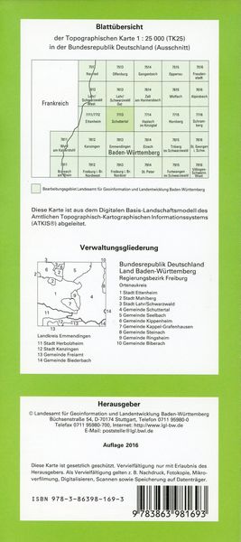 Produktbild: Schuttertal 1 : 25 000