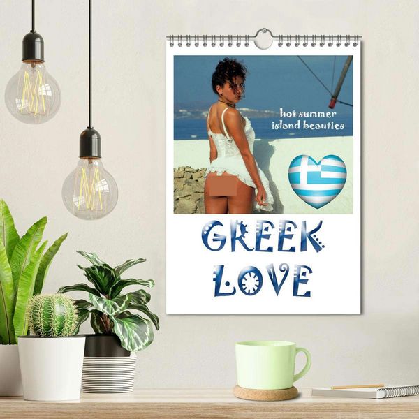 Produktbild: GREEK LOVE hot summer island beauties (Wandkalender 2026 DIN A4 hoch), CALVENDO Monatskalender