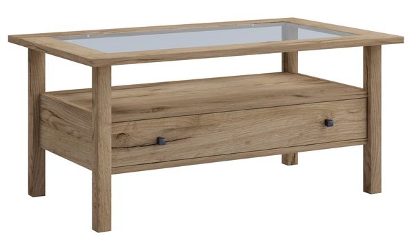 Produktbild: Holz Sofatisch Couchtisch Schublade Lingis L