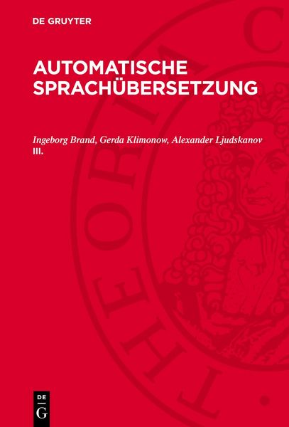 Produktbild: Automatische Sprach&uuml;bersetzung. III.
