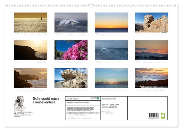 Produktbild: Sehnsucht nach Fuerteventura (Wandkalender 2026 DIN A2 quer), CALVENDO Monatskalender