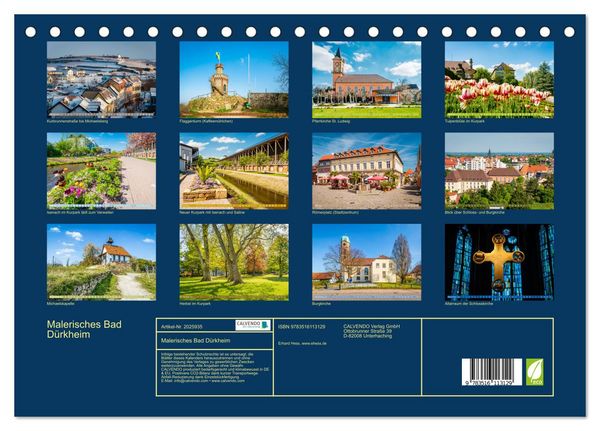 Produktbild: Malerisches Bad D&uuml;rkheim (Tischkalender 2026 DIN A5 quer), CALVENDO Monatskalender