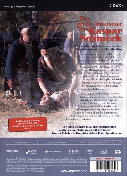 Produktbild: Das gro&szlig;e Abenteuer des Kaspar Schmeck - Grosse Geschichten 43 [2 DVDs]
