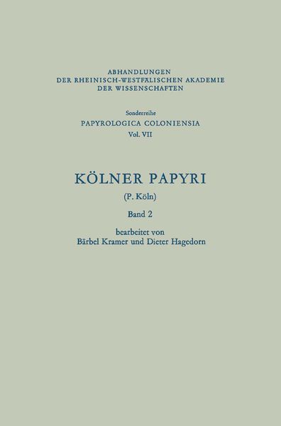 Produktbild: K&ouml;lner Papyri