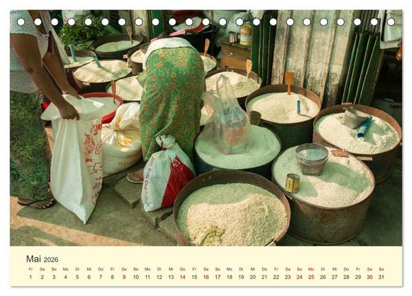 Produktbild: Leben in Myanmar (Tischkalender 2026 DIN A5 quer), CALVENDO Monatskalender