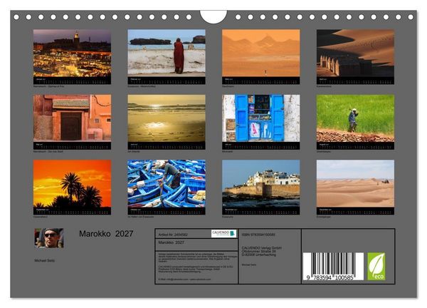 Produktbild: Marokko 2027 (Wandkalender 2027 DIN A4 quer), CALVENDO Monatskalender