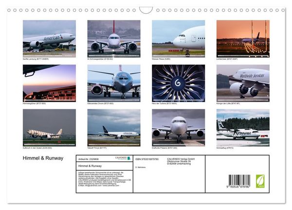 Produktbild: Himmel & Runway (Wandkalender 2027 DIN A3 quer), CALVENDO Monatskalender