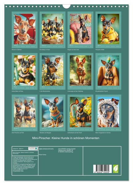 Produktbild: Mini-Pinscher. Kleine Hunde in sch&ouml;nen Momenten (Wandkalender 2027 DIN A3 hoch), CALVENDO Monatskalender