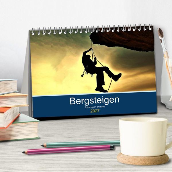 Produktbild: Bergsteigen - Extremsport am Limit (Tischkalender 2027 DIN A5 quer), CALVENDO Monatskalender
