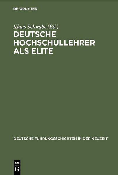 Produktbild: Deutsche Hochschullehrer als Elite
