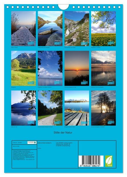 Produktbild: Stille der Natur (Wandkalender 2026 DIN A4 hoch), CALVENDO Monatskalender
