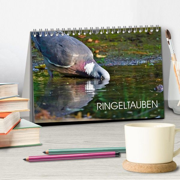 Produktbild: Ringeltauben (Tischkalender 2026 DIN A5 quer), CALVENDO Monatskalender