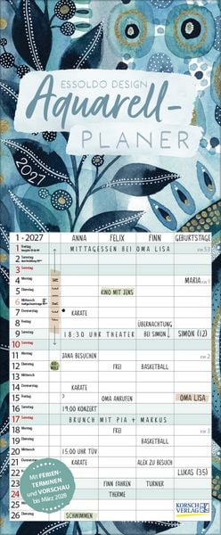 Produktbild: Aquarellplaner 2027