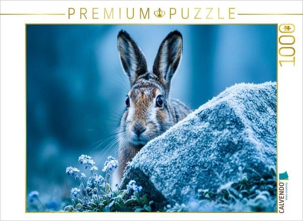 CALVENDO Puzzle Der wachsame Feldhase | 1000 Teile Lege-Größe 64x48cm Foto-Puzzle für glückliche Stunden