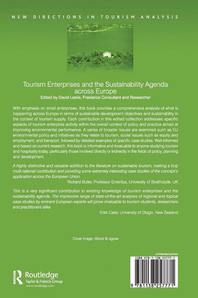 Produktbild: Tourism Enterprises and the Sustainability Agenda across Europe