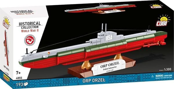 Produktbild: COBI Historical Collection 4855 - ORP Orzel Polish Submarine, WWII, Bausatz 1:300, 193 Klemmbausteine