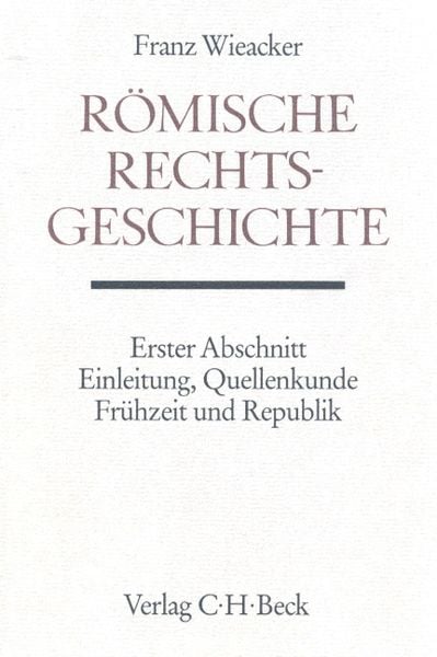 Produktbild: R&ouml;mische Rechtsgeschichte. Abschn.1