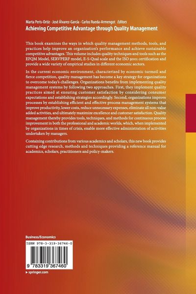Produktbild: Achieving Competitive Advantage through Quality Management