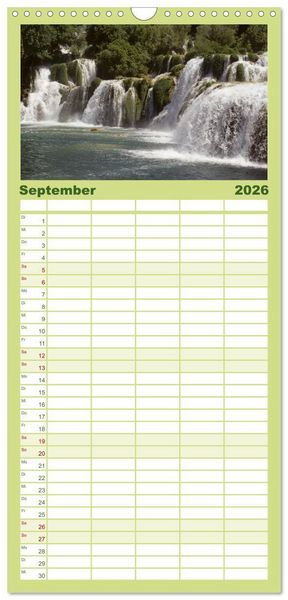 Produktbild: Familienplaner 2026 - Kroatiens wilde Sch&ouml;nheit mit 5 Spalten (Wandkalender, 21 x 45 cm) CALVENDO