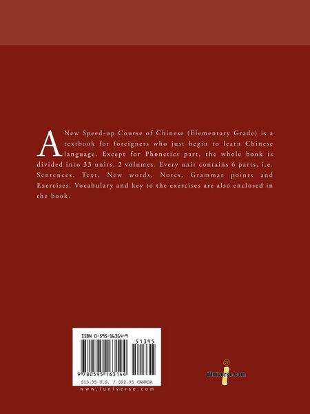 Produktbild: A New Speed-Up Course of Chinese (Elementary Grade)