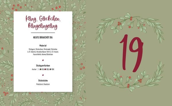 Produktbild: Mein Adventskalender-Buch &ndash;&nbsp;Stickzauber