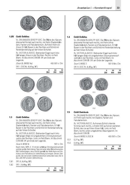 Die Münzen des Byzantinischen Reiches 491-1453